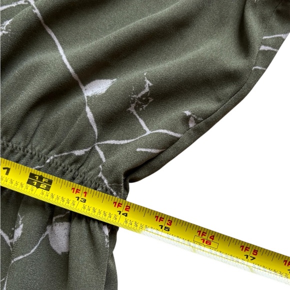 Prologue Target Olive Green Floral Halter Neck Midi Dress Medium Cottage Garden - Picture 6 of 9